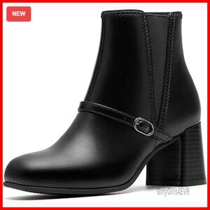 Premium Leather Ankle Boots with Comfort Footbed and Flexible Sole